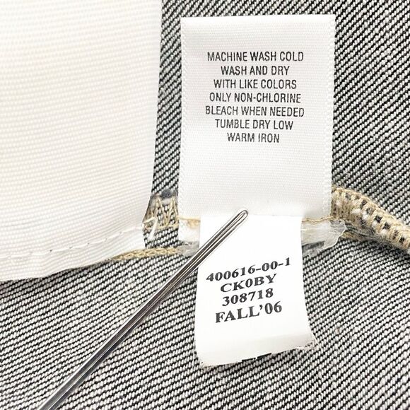 Vintage Old Navy Y2K Military Button Jean Jacket Size Large Dark Rinse Denim - Picture 13 of 15